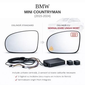 Senzor unghi mort BMW MINI COUNTRYMAN 2015-2024 — oglindă dedicată