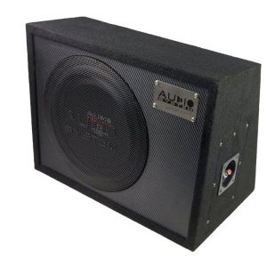 Passzív lapos mélynyomó burkolattal, Hangrendszer, 300 W RMS, 400 W MAX, 10"-es hangszóró, bass reflex