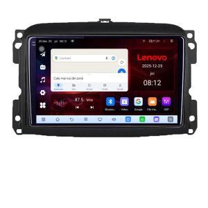Navigatie Fiat 500 2015-2021 Kit-500 8 Core 2.2 Ghz 8+128 Qled Incell 1K Android 360 Carplay DSP AHD 1080P ADAS 4G Wifi 5Ghz Bluetooth PRO