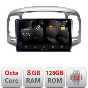 Navigatie Hyundai Accent 2006-2012 5960Pro-ACCENT Android Octa Core Qualcomm 2K Qled 8+128 DTS DSP 360 4G Optical