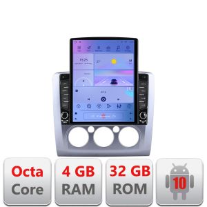 Navigatie Ford Focus clima manuala G-140-manual ecran tip TESLA 9.7" cu Android Radio Bluetooth Internet GPS WIFI 4+32