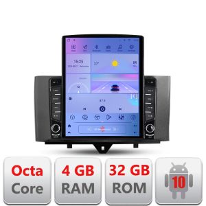 Navigáció Smart For Two 2010-2015 G-Smart10 TESLA típusú 9.7"-os képernyővel Android Rádió Bluetooth Internet GPS WIFI 4+32GB D