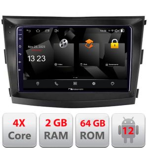 Navigatie SsangYong Tivoli 2015-2019 Android Ecran 720P Quad Core 2+64 carplay android auto