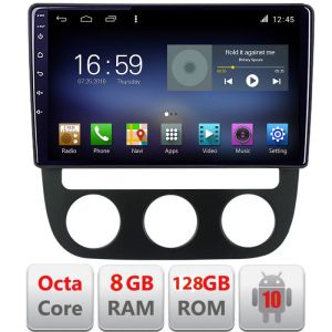 Navigatie VW Golf 5 2004-2010 clima automatica Android radio gps internet Octa Core 8+128 LTE KIT-golf5-automatic+EDT-E610