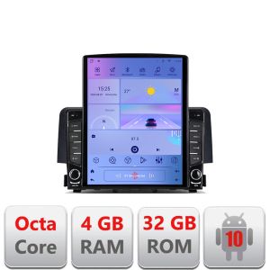 Navigatie Honda Civic 2016-2020 G-669 ecran tip TESLA 9.7" cu Android Radio Bluetooth Internet GPS WIFI 4+32GB DSP 4G