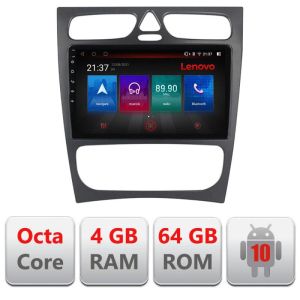 Navigatie Mercedes C W203 2001-2007 E-clk Octa Core cu Android Radio Bluetooth Internet GPS WIFI DSP 4+64GB 4G RESIGILAT