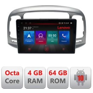 Navigatie Hyundai Accent 2006-2012 E-ACCENT Octa Core cu Android Radio Bluetooth Internet GPS WIFI DSP 4+64GB 4G RESIGILAT