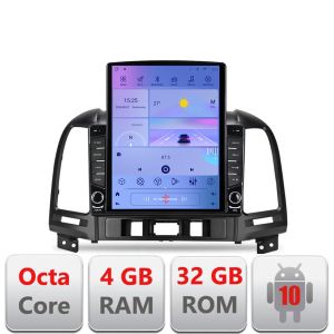 Navigatie Hyundai Santa Fe 2007-2012 G-008 ecran tip TESLA 9.7" cu Android Radio Bluetooth Internet GPS WIFI 4+32GB DS
