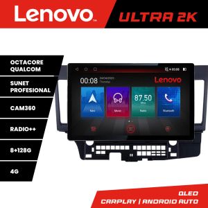 Navigáció Mitsubishi Lancer N-037 képernyő 13" 2K 8+128 Android Waze USB navigáció 4G 360 Toslink Youtube Rádió KI