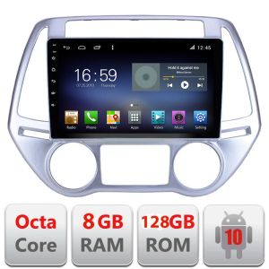 Navigatie Hyundai I20 2011-2014 manual si automat Android radio gps internet Octa Core 8+128 LTE Kit-i20-2012+EDT-E609