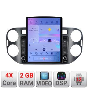VW TIGUAN és Golf Plus 2007-2011 TESLA típusú navigáció 9,7"-os képernyővel Android Rádió Bluetooth Internet GPS WIFI 2+32 DSP Quad Core
