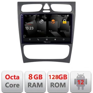 Navigatie Mercedes C W203 2001-2007 5960Pro-clk Android Octa Core Qualcomm 2K Qled 8+128 DTS DSP 360 4G Optical
