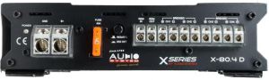 Amplificator Audio System X-80.4, Digital Filtre HP LP  BP, 4 canale audio,  seria X-ION, 4x80 150 watt 2, 4 ohm 2x300 watt mono, clasa D