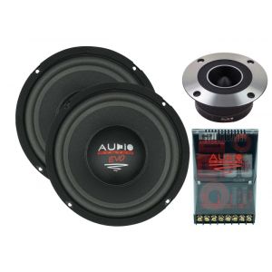 4 darabos komponens hangszórókészlet, Audio System X 200-4 FREE AIR FLAT EVO 2, 250 mm, 8", 200 watt, 3 ohm