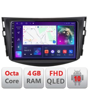 Toyota RAV4 B-018 navigáció Android képernyő QLED octa core 4+64 carplay android auto KIT-018+EDT-E309V3