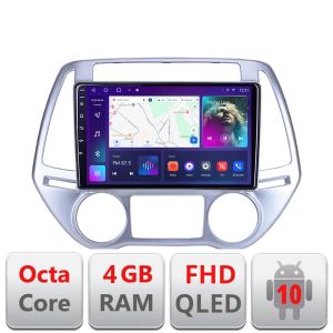 Navigatie Hyundai I20 2011-2014 manual si automat Android radio gps internet quad core 4+64 carplay android auto Kit-i20-2012+EDT-E309v3