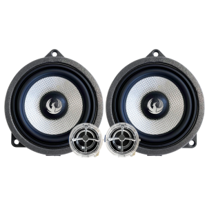 Kit Difuzoare pe 2 căi BMW 4” (100 mm) cu filtru și cabluri plug & play 60W RMS/120W MAX 4Ohm Phoenix Gold ZDSB100CS v2