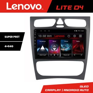 Navigatie Mercedes C W203 2001-2007 Lenovo Kit-clk 4+64 GB Android Waze USB Navigatie Internet Youtube Radio