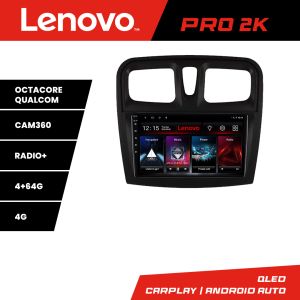 Navigatie Dacia Sandero 2012-2020 var B Android radio gps internet  8 core QLED 2K 4+64 360 Lenovo