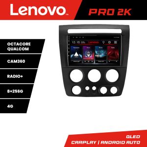 Navigatie Hummer H3 8 core QLED 2K 8+256 360  Android Waze USB Navigatie Internet Youtube Radio Lenovo