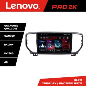 Navigáció Kia Sportage facelift 2019 - Lenovo Kit-sportage-19 8 magos QLED 2K 8+256 360 Android Waze USB Internet Navigáció Youtube Rádió