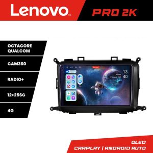 Navigatie Kia Carens 2013-2018 Lenovo Kit-2023 8 core QLED 2K 12+256 360 Android Waze USB Navigatie Internet Youtube Radio