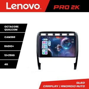 Navigatie Porsche Cayenne 2002-2011 Lenovo Kit-443 8 core QLED 2K 12+256 360 Android Waze USB Navigatie Internet Youtube Radio