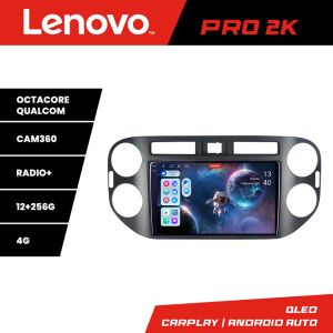 Navigáció VW TIGUAN és Golf Plus 2007-2011 8 magos QLED 2K 12+256 360 Android Waze USB Internet Navigáció Youtube Rádió Lenovo