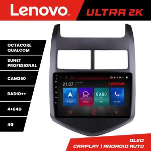 Navigatie Chevrolet Aveo 2010-2013 Lenovo Kit-AVEO10 8 core QLED Qualcomm 4+64 360 Android Waze USB Navigatie Internet Youtube Radio