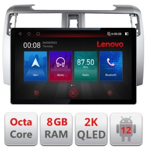 Toyota 4runner navigáció 2009-2019, 13"-os 2K QLED képernyő, Octacore, 8 GB RAM, 128 GB HDD, 4G, 360°, DSP, Carplay, Bluetooth