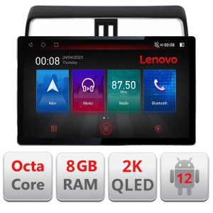 Navigatie Toyota Prado J150 2018- N-1065 ecran 13" 2K 8+128 Android Waze USB Navigatie 4G 360 Toslink Youtube R