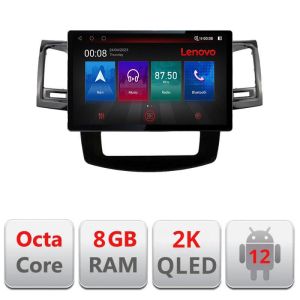 Navigatie Toyota Hilux 2008-2014 N-143 ecran 13" 2K 8+128 Android Waze USB Navigatie 4G 360 Toslink Youtube Rad