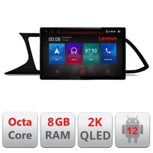 Navigatie Seat Leon MIB Quad Core N-306 ecran 13" 2K 8+128 Android Waze USB Navigatie 4G 360 Toslink Youtube R