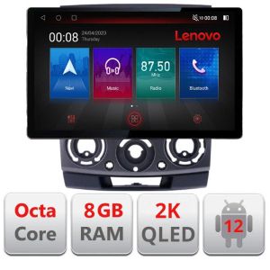 Navigatie Ford Ranger Mazda BT50 2007-2012 N-RANGER ecran 13" 2K 8+128 Android Waze USB Navigatie 4G 360 Toslin