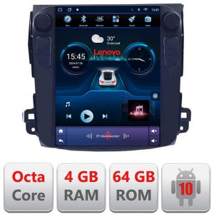 Navigáció Mitsubishi Outlander 2007-2011 típus tesla rádió gps internet 8 Core 4+64 360 4G carplay android autóskészlet-tesla-056