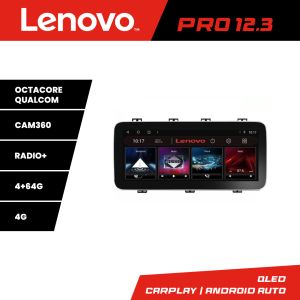 Navigatie Toyota Auris 2013-2017 Lenovo PRO 4+64 12.3 inch qled android 4G DSP gps internet  Kit-auris15+kit-toyota-universal