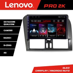 Navigatie Volvo XC60 2014-2018 Lenovo 8 core QLED 2K 8+256 360 Android Waze USB Navigatie Internet Youtube Radio